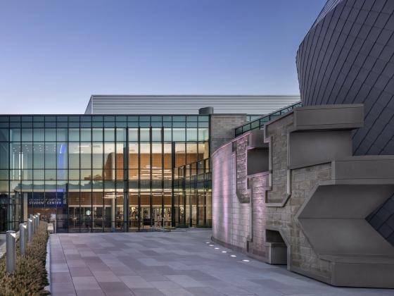 UK Campus student center stone logo